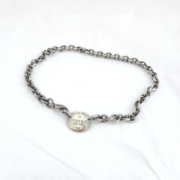 TIFFANY&Co. Return to Necklace Silver 925 Ladies Accessories Total length 37cm - Picture 1 of 8